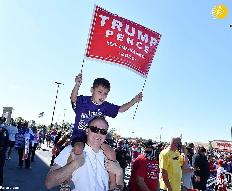 گزارش تصویری دعا برای بهبودی حال دونالد ترامپ